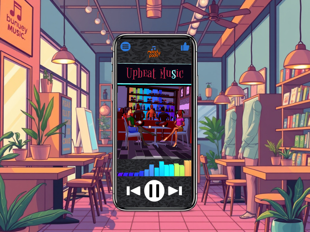 Cost-Effective Background Music for Cafes & Restaurants: Ditch High Performing Rights Fees 2 Title Image for music for cafes, music for restaurants, music for retail, music for hotels.